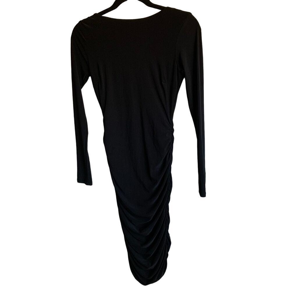 Lulus Black Ruched Open Back Long Sleeve Mini Dress Size XS NWT - Picture 12 of 16